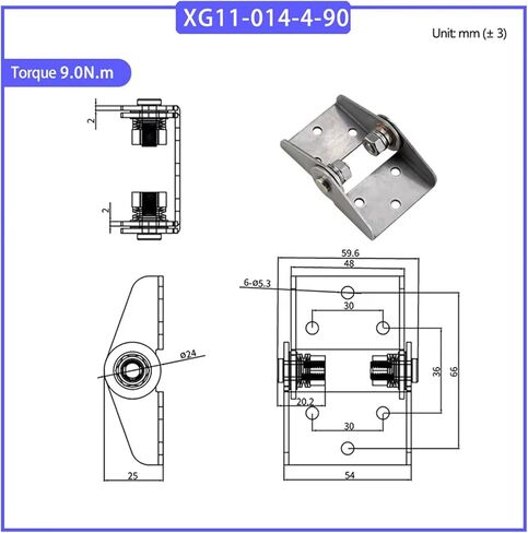 مفصلات قابلة للتعديل الفولاذ المقاوم للصدأ 304 PIVOT 1PCS (XG11-014-4-80 8.0N.M) in Kuwait