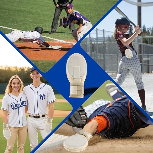 Baseball Sliding mitt, Sliding Mitt for Youth, Baseball Softball Glove for Hand Protection, Breathable and Durable, Adjustable Elastic Wrist Strap, Ambidextrous Design in Saudi Arabia