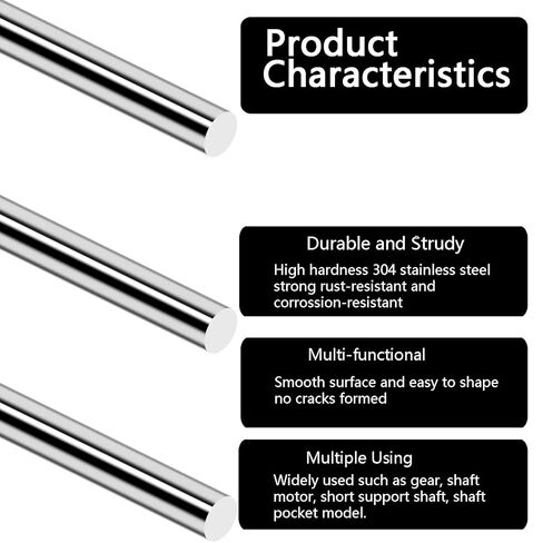 2pcs طوله 16 بوصة 3/4 بوصة قضيب الفولاذ المقاوم للصدأ قطره ، 304 قضيب مستدير من الفولاذ المقاوم للصدأ ، قضبان رمح صلبة معدنية للصناعة ، هوايات العمل المعدنية وحرف DIY. in Kuwait
