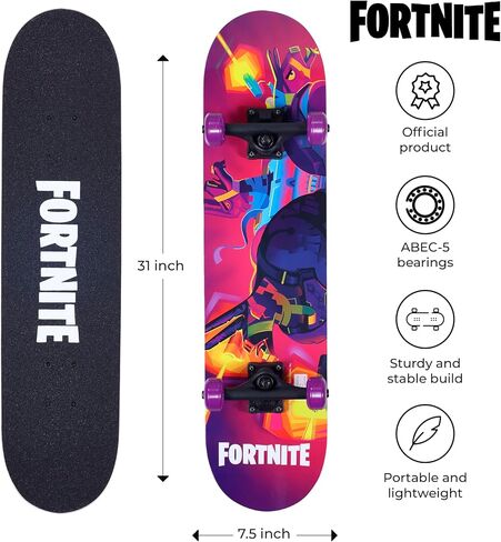 Adopt Me 31" Skateboard Great for Kids and Teens Cruiser Skateboard with ABEC 5 Bearings, Durable Deck, Smooth Wheels in Saudi Arabia
