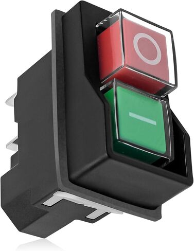 Pushbutton Switch Replace KJD17, Electromagnetic Switch 220V 4-Pin 16A, Magnetic Switch On-Off for Garden Tools Machine Tools Large Power Tools Replacement Parts in Saudi Arabia
