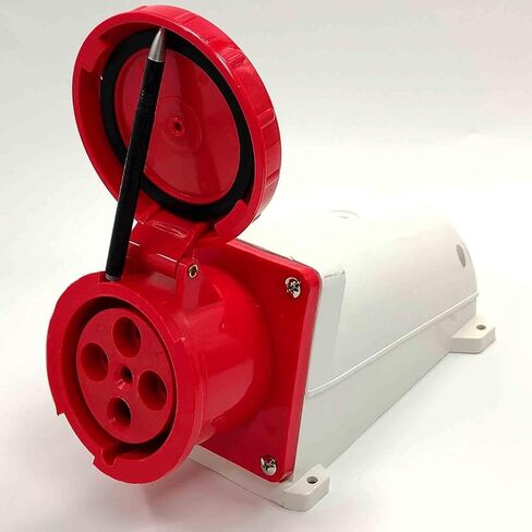 IEC60309 مقبس سطح الموصل الصناعي المقاوم للماء 4PIN 125A 380V-415V 3P+E IP67 in Kuwait