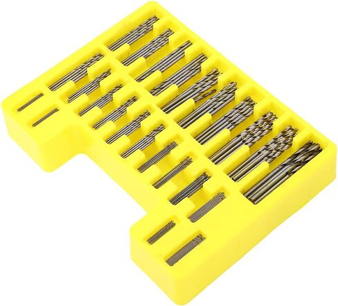 Micro Drill Bit Set, Small Drill Bits 150PCs Spiral Drill Bit Mini Hole Opener Set Concrete Drill Bit Set 0.4-3.2mm High Speed Steel for Crafts Jewelry Drilling Tool in Saudi Arabia