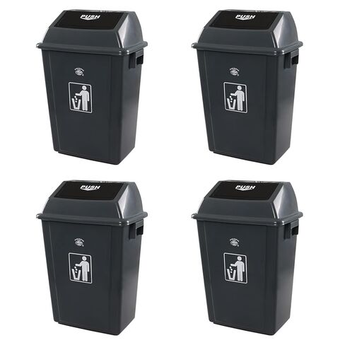 Gainhope 4 حزمة 13 جالون علبة المطبخ الكبيرة ، علبة القمامة البلاستيكية للداخلية أو الخارجية أو التجارية ، رمادية in Kuwait