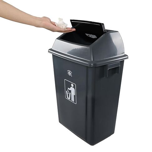 Gainhope 4 حزمة 13 جالون علبة المطبخ الكبيرة ، علبة القمامة البلاستيكية للداخلية أو الخارجية أو التجارية ، رمادية in Kuwait