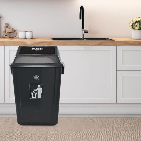 Gainhope 4 حزمة 13 جالون علبة المطبخ الكبيرة ، علبة القمامة البلاستيكية للداخلية أو الخارجية أو التجارية ، رمادية in Kuwait