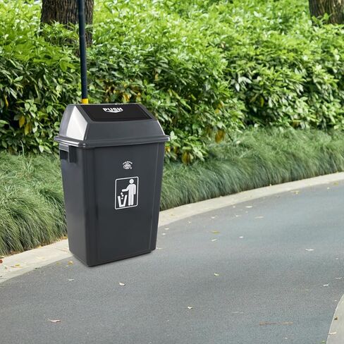 Gainhope 4 حزمة 13 جالون علبة المطبخ الكبيرة ، علبة القمامة البلاستيكية للداخلية أو الخارجية أو التجارية ، رمادية in Kuwait