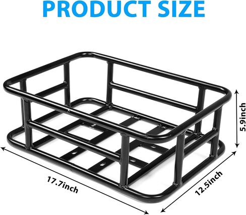 Vivi Bike Rear Rack Basket, Large Capacity E-Bike Cargo Rack Basket, Removable Bicycle Cargo Carrier ONLY Compatible with VIVI ACE01 in Kuwait