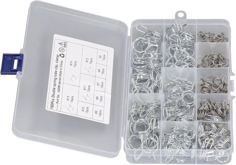 150Pcs Double Wire Spring Tube Clip High Hardness Hose Clamp for Farm in Saudi Arabia