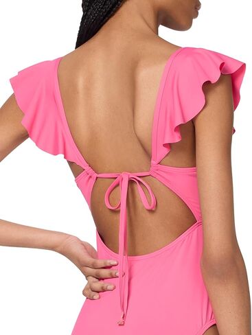 kate spade new york Women's Solid Ruffle V-Wire One Piece in Saudi Arabia