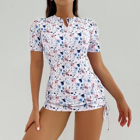Abafip Women's Short Swimsuit Zip One Piece Swimdress stairing sup With Sight Warkring in Kuwait