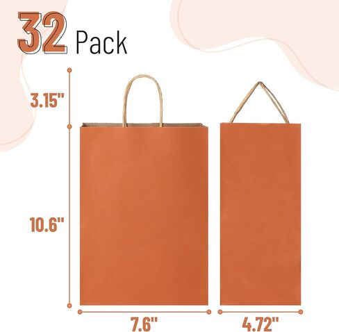 Mr. Pen- Paper Gift Bags with Handles, 32 Pack, 7.6" x 4.7" x 10.6", Navy Blue, Medium Size Craft Paper Bags with Handles Bulk, Blue Party Favor Bag in Saudi Arabia