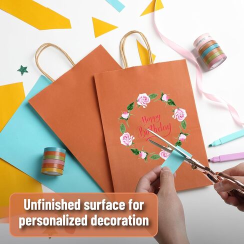 Mr. Pen- Paper Gift Bags with Handles, 32 Pack, 7.6" x 4.7" x 10.6", Navy Blue, Medium Size Craft Paper Bags with Handles Bulk, Blue Party Favor Bag in Saudi Arabia