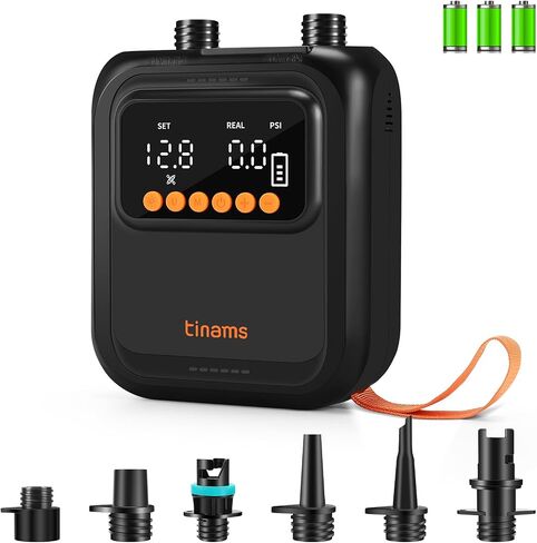 مضخة SUP عالية الضغط 20PSI مع الإغلاق التلقائي ، بطارية 13500 مللي أمبير في الساعة وطاقة سيارة 12V ، مضخة هواء محمولة لألواح التجديف ، الزوارق ، المطاطية in Saudi Arabia