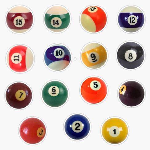 Vintage Billiard 8 Ball Indie Pack Sticker Vinyl Waterproof Sticker Decal Car Laptop Wall Window Bumper Sticker 5" in Saudi Arabia