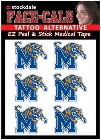 Wincraft NCAA Memphis Tigers تواجه الوشم ، ألوان الفريق ، حجم واحد in Saudi Arabia