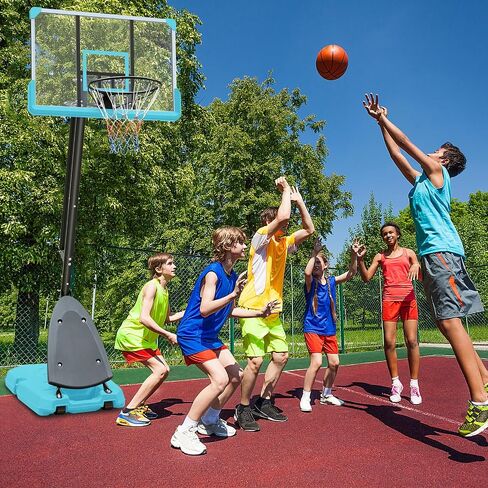 Portable Basketball Hoop Height Adjustable 5.6-10FT Indoor Outdoor Basketball Goal System with Shatterproof Backboard for Kids/Adults in Saudi Arabia
