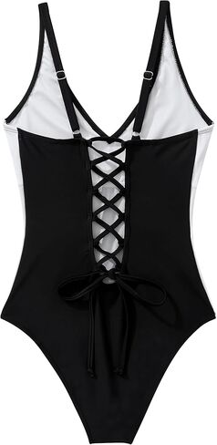 SUUKSESS Women One Piece Swimsuit Slimming Tummy Control Deep V Neck Bathing Suit in Saudi Arabia