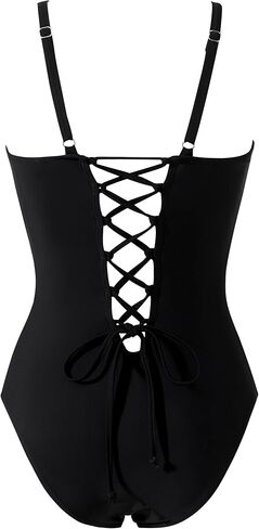 SUUKSESS Women One Piece Swimsuit Slimming Tummy Control Deep V Neck Bathing Suit in Saudi Arabia