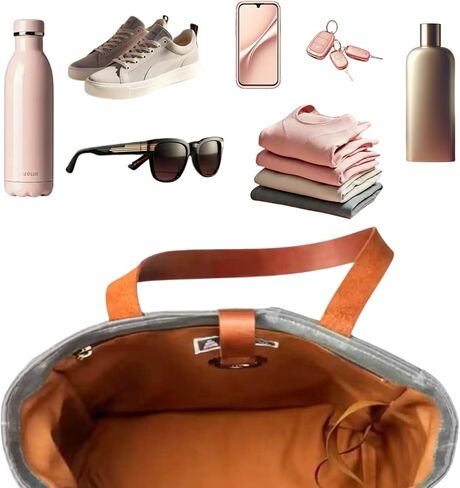 حقائب المخلل لطيف للنساء | Canvas و Vegan Leather Pickle Ball Bag Bag مع 2 جيوب تغطية للمجاذيف | 15 "x12" x5 "حقيبة حمل متوسطة مع جيب مجداف in Saudi Arabia