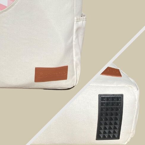حقائب المخلل لطيف للنساء | Canvas و Vegan Leather Pickle Ball Bag Bag مع 2 جيوب تغطية للمجاذيف | 15 "x12" x5 "حقيبة حمل متوسطة مع جيب مجداف in Saudi Arabia