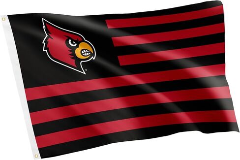 Desert Cactus University of Louisville UL Flag - 3 x 5 Feet Cardinals Banner, Indoor/Outdoor Durable Fabric, 100% Polyester Design (Style Nation) in Saudi Arabia