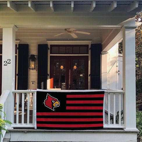 Desert Cactus University of Louisville UL Flag - 3 x 5 Feet Cardinals Banner, Indoor/Outdoor Durable Fabric, 100% Polyester Design (Style Nation) in Saudi Arabia