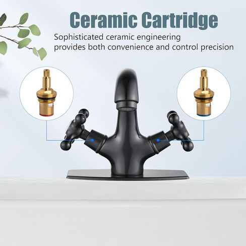 Aolemi الحمام بالوعة صنبور واحد ثقب واحد بارد وساخن مقبض مزدوج مقبض الصليب كروس الغرور بالوعة الحوض الخلاط الصنبور مع لوحة غطاء سطح السفينة مع النحاس العتيق منبث in Kuwait