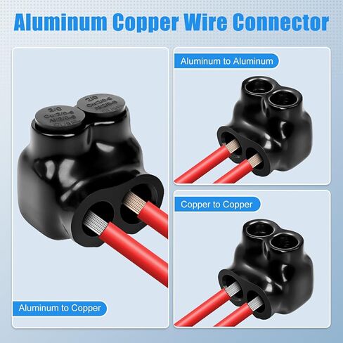 10 أجهزة كمبيوتر سلك معزول موصلات أسود متعدد الكبلات لصق المنفذ 2 منفذ إدخال الكبلات الإدخال الموصلات طرف طرفي الطاقة الكهربائية (نطاق سلك 4-14) in Kuwait