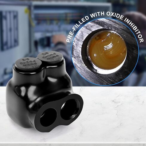 10 أجهزة كمبيوتر سلك معزول موصلات أسود متعدد الكبلات لصق المنفذ 2 منفذ إدخال الكبلات الإدخال الموصلات طرف طرفي الطاقة الكهربائية (نطاق سلك 4-14) in Kuwait