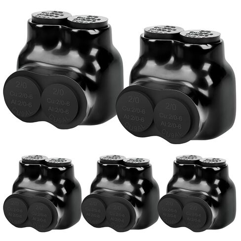 10 أجهزة كمبيوتر سلك معزول موصلات أسود متعدد الكبلات لصق المنفذ 2 منفذ إدخال الكبلات الإدخال الموصلات طرف طرفي الطاقة الكهربائية (نطاق سلك 4-14) in Kuwait