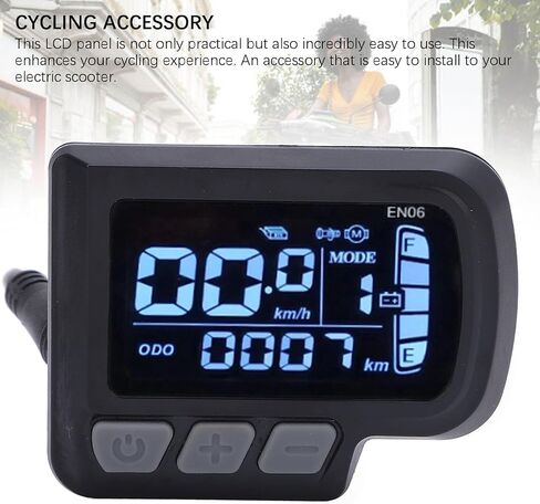 Electric Bicycle LCD Display Meter, Water Proof 6 Pin Electric Scooter Panel Screen, 24-48V E Bike Display Meter Control Panel, LCD Panel Screen for Electric Scooter Modification in Saudi Arabia