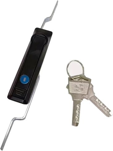 2Sets Zinc Alloy Control Lock Power Distribution Control Cabinet Door Lock Connecting Rod Locks Electric Cabine(2sets-Silver) in Saudi Arabia