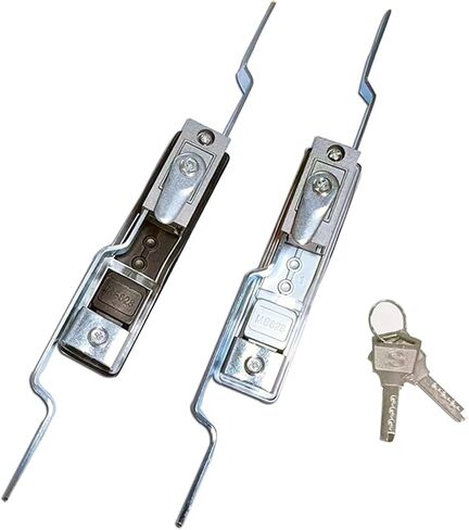2Sets Zinc Alloy Control Lock Power Distribution Control Cabinet Door Lock Connecting Rod Locks Electric Cabine(2sets-Silver) in Saudi Arabia