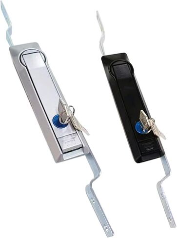2Sets Zinc Alloy Control Lock Power Distribution Control Cabinet Door Lock Connecting Rod Locks Electric Cabine(2sets-Silver) in Saudi Arabia