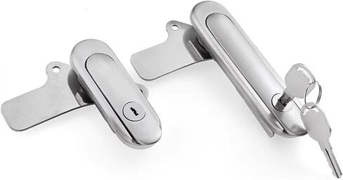 2Sets Stainless Steel Plane Lock BoxIndustrial Cabinet Handle with Lock Distribution Box Equipment Cabinet Door(2sets-402-1) in Saudi Arabia