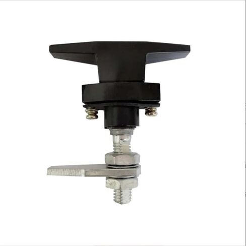 2pcs معدات سبيكة الزنك قفلات الباب تلسكوبية قفل مقبض شكل الأسود (2pcs-in-screw) in Saudi Arabia