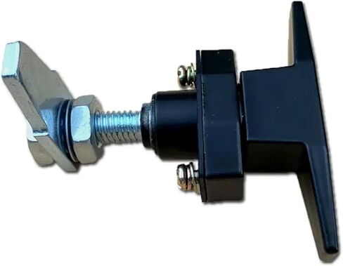 2pcs معدات سبيكة الزنك قفلات الباب تلسكوبية قفل مقبض شكل الأسود (2pcs-in-screw) in Saudi Arabia