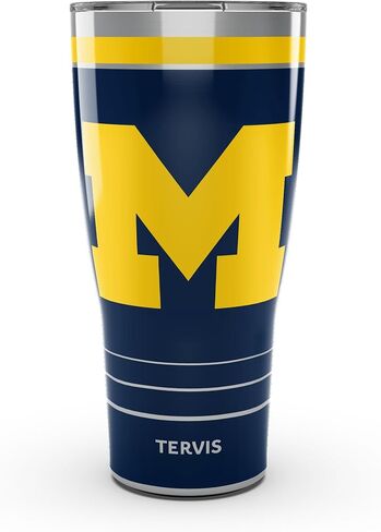 Tervis Traveler Michigan Wolverines - MVP Triple Walled Insulated Tumbler Travel Cup Keeps Drinks Cold & Hot, 30oz, Stainless Steel in Saudi Arabia