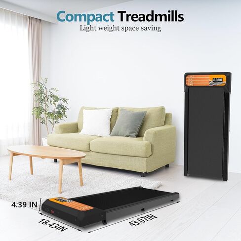 وسادة المشي مع المنحدر ، مدح حلقة مدنية للمنزل للمنزل ، 2.5 حصان بسعة أقصى قدرها 265 رطلاً من طحوط المطحنة الصغيرة للمنزل والمكاتب مع التحكم عن بعد (الصفراء) in Kuwait