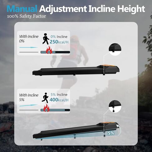 وسادة المشي مع المنحدر ، مدح حلقة مدنية للمنزل للمنزل ، 2.5 حصان بسعة أقصى قدرها 265 رطلاً من طحوط المطحنة الصغيرة للمنزل والمكاتب مع التحكم عن بعد (الصفراء) in Kuwait