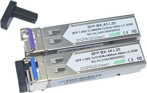 ! 1G الألياف المفردة 1000Base 1.25G 1310NM/1490NM 20km LC/SC DOM WDM/BIDI SFP in Saudi Arabia