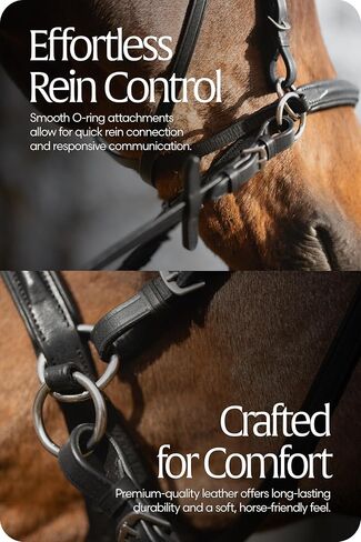 Equinavia Saga Cross-Under English Bitless Bridle for Horses | Reins Included in Saudi Arabia