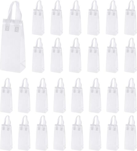 UXCELL 25PCS معزول أكياس الخروج ، 4.7 "× 3.9" × 11 "معزولة الأكياس الأكياس الحرارية يمكن التخلص من أكياس الغداء يمكن التخلص منها للبارد لأكياس الطعام البارد الساخن النزهة البقالة الأبيض in Saudi Arabia