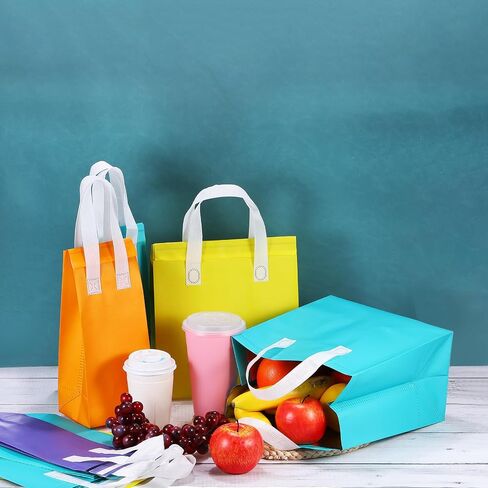 UXCELL 25PCS معزول أكياس الخروج ، 4.7 "× 3.9" × 11 "معزولة الأكياس الأكياس الحرارية يمكن التخلص من أكياس الغداء يمكن التخلص منها للبارد لأكياس الطعام البارد الساخن النزهة البقالة الأبيض in Saudi Arabia