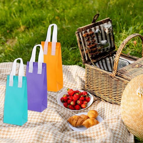 UXCELL 25PCS معزول أكياس الخروج ، 4.7 "× 3.9" × 11 "معزولة الأكياس الأكياس الحرارية يمكن التخلص من أكياس الغداء يمكن التخلص منها للبارد لأكياس الطعام البارد الساخن النزهة البقالة الأبيض in Saudi Arabia