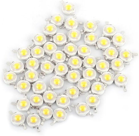 100pcs LED LAMP حبات ، شريحة LED عالية الطاقة ، مصباح LED SMD مصباح SMD ، SMD COB 1W حبة LED بيضاء دافئة ، للمنزل ، الاستوديو ، معرض Foodlight/Spotlight لمبة البديل (أبيض دافئ) in Saudi Arabia