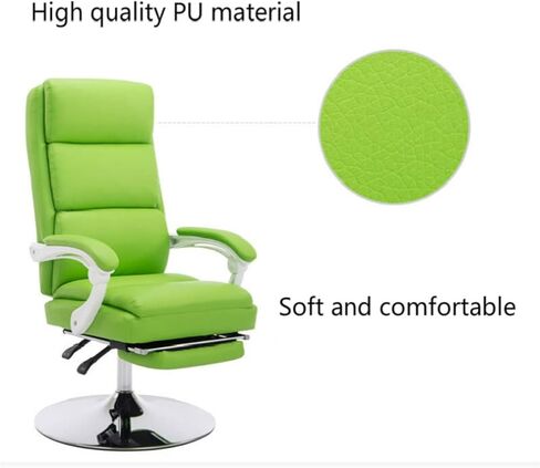 كراسي المطبخ السميكة منجدة كرسي الجمال مقعد مكياج مركبة التدليك ناعم البراز كرسي دوارة منزلية مع مقعد كمبيوتر مسند قدم (بيج) in Kuwait