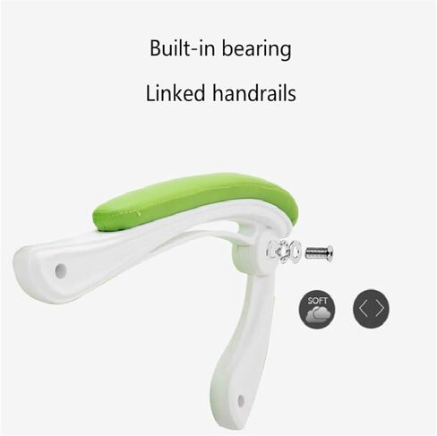 كراسي المطبخ السميكة منجدة كرسي الجمال مقعد مكياج مركبة التدليك ناعم البراز كرسي دوارة منزلية مع مقعد كمبيوتر مسند قدم (بيج) in Kuwait