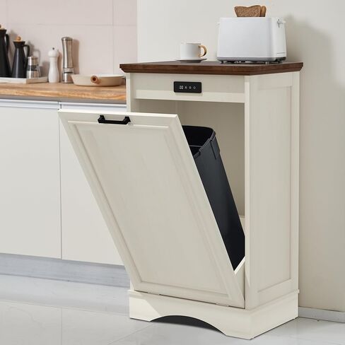 SPERGEHOM TILT OUT TRASH FACINET ، متوافق مع علب القمامة الخشبية للحيوانات الأليفة التي تبلغ 13 جالون in Kuwait